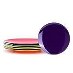 KX-WARE Melamine Plates, 10.5-inch Dinner Plates set of 6 Multicolor, 100% Melamine Dishwasher Safe BPA Free