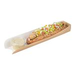 Bio Tek Rectangle Kraft Paper Hot Dog/Sandwich Tray - 11 3/4" x 2" x 1 1/4" - 200 Count Box - Restaurantware (RWA0806K)