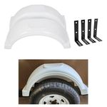 ECOTRIC Single AXLE Trailer FENDERS 13" Wheels Tires Compatible with Fulton (Set of 2/White)