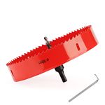 JAPCHET 180mm Bi-Metal Hole Saw, Hole Saw Cutter with Corn Hole Drilling Cutter, 7 inch Hole Cutter Drill Bit for Cutting Wood, Soft Metal Sheet, Plastic, Fiberboard
