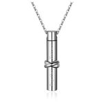 Jovivi Urn Necklace for Ashes Stainless Steel Infinity Cylinder Keepsake Memorial Hair Locket Pendant Cremation Jewellery for Women Mum