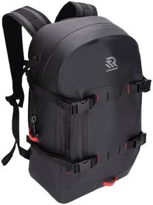 RIVONOVA Airtight Waterproof Backpack 30L, Floating Dry Bag with Resin Zipper, IPX7 Gear Protection Large Capacity for Men, Kayaking, Paddle Boarding, Fishing, Travel, Surfing, Work, Outdoor Black