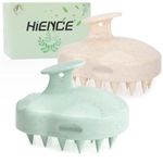 Hience 2-Pack Scalp Massager Shampoo Brush, Wheat Straw Scalp Scrubber with Soft Silicone Bristles for Hair Growth and Dandruff Removal, Head Massage Scalp Exfoliator Brush Designed for Hair Care