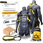 KwikSafety - Charlotte, NC - SUPERCELL Safety Harness [4 PACK] Premium Shoulder Padding ANSI OSHA Full Body Fall Protection Work Equipment Construction Tower Climbing Roofing Forklift Aerial Boom Lift