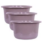 Kuber Industries (Pack of 3) Plastic Tub | Bath Tub of Bathing & Washing | Tub for Bathroom | Bathtub for Baby | Lightweight & Durable Water Tub | TUB-25 LTR | Brown