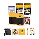 KODAK Mini 3 ERA 4PASS Portable Photo Printer (3x3) (Yellow, Printer + 68 Sheets (8 Initial Sheets + 60 Sheets Pack) + Gift Accessories)