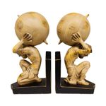 Eazywagon Table Pieces - Greek Globe Sphere Stable and Heavy-Duty Book Stopper with Non-Slip Base, Bookends Ultimate Stylish and Functional Solutions for Organizing Your Bookshelf