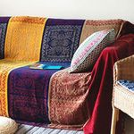 Edcooy Throws for Sofas large, Chenille Jacquard Tassels Throw Blankets for Bed Settees Chair Slipcover Cover 2 3 Seater, Bohemian Fringe Tassels, (Red, Large220x260cm)…
