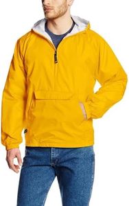 Charles River Apparel Wind & Water-Resistant Pullover Rain Jacket (Reg/Ext Sizes), Yellow, M