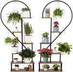 IDZO Premium 6 Tier Metal Plant Stand, Creative Heart Shape Ladder Plant Stands for Indoor Plants Multiple - High Capacity (2 pack)