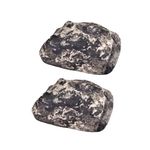 NUOBESTY 2PCS fake rock key holder stone resin key boxes hidden safe for outdoor garden or yard