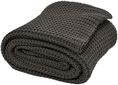 nielsen HOME Couverture Alen tricotée, 150x200 cm, Gris Antique, 100% Coton, tricoté, Tricot Grossier, Ökotex, Couverture en Tricot, Couverture Confortable, élégante et à la Mode