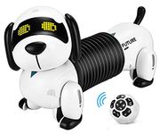 ALLCELE Robot Dog, Remote Control Dogs Toys, Programmable Follow Robot Pets Cute Dance Music Interactive Gift for Kids Boys Girls