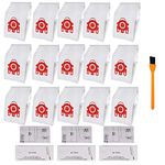 Hongfa for Miele FJM Airclean Vacuum Bags,Miele C1 Vcumm Bags(15 Bags 3 Motor Filters and 3 Airclean Filters) for Miele Compact C2 S6000-S6999 S4000-S4999,Compact C1,S700