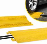 Pyle Durable Cable Ramp Protective Cover - 2,000 lbs Max Heavy Duty Drop Over Hose & Cable Track Protector, - Cable Concealer for Outdoor & Indoor Use