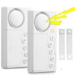 Freezer Door Alarm with Time Delay 60s Pool Door Alarms for Kids Safety Garage Door Alarm Sensor Refrigerator Door Alarm for Home Security Loud Fridge Alarm Door Open Window Intruder Alert