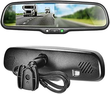 Master Tailgaters OEM Rear View Mirror with 4.3" Auto Adjusting Brightness LCD - Rearview Universal Fit