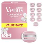 Gillette Venus Comfortglide Spa Breeze Women's Razor Blade Refills, Pack of 10-3 Built-in Blades for a Smooth, Close Shave that Lasts