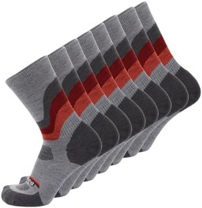 GRIP6 Crew Socks - Merino Wool Socks Made in the USA, Lightweight Wool Hiking Socks, Crew Socks for Men and Women - Cold Weather Gear
