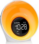 Wake Up Light Sunrise Alarm Clock,White Noise Sound Machine with 30 Soothing Sounds,Timer,Sleep Aid,Snooze,Adjustable Brightness & Volume Lamp,Dual Digital Alarm Clocks for Heavy Sleepers Adults Kids