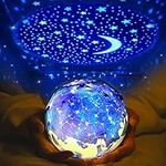 Star Night Light for Kids, Elmchee Universe Night Light Projection Lamp, Christmas Romantic Star Sea Birthday Projector lamp for Bedroom 3 Sets of Film