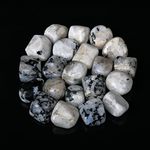 Rainbow Moonstone Tumble Gemstone - Chakra Healing Crystals - Smooth Stones - Stone Essentials - Rocks and Crystals - Polished Rocks Large - Gem Stone Kit - Witchy Gifts - 1/2LB