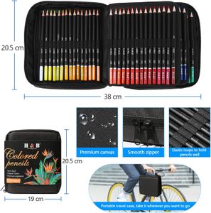 H & B 122-Piece Colored Pencil Set – Artist Drawing Supplies