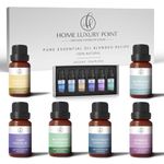 Home Luxury Point - Top 22 Essential Oils Collection – 100% Pure Natural - Pack of 6x10ml Premium Oils for Diffuser, Oil Burner,Therapeutic, Sleep, Relaxing Uplifting