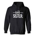 One Love Best Friend Hoodie Long Sleeve Cotton Women BFF Hoodie Pullover for Girl Sister Hoodie Sweater Sweatshirt 1 Piece (Black-S)