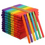 1800 PCS Colored Popsicle Sticks, 4.5 Inch, Rainbow Colored Wood Craft Sticks, Popsicle Sticks for Crafts, Art Supplies, DIY Craft Creative Designs, by GNIEMCKIN.