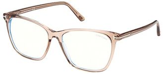 Tom Ford FT 5762-B BLUE BLOCK Shiny Light Beige/Blue Filter 55/15/140 women Eyewear Frame