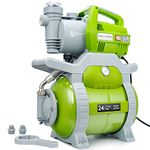 Green Expert 1/2HP Shallow Well Pump with Water Filter and Pressure Tank Max Head 125FT Pre-Set 20/45psi Switch Automatic Booster System for Household Pipe Pressurization Home Garden Irrigation