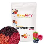 Freeze Dried Fruit Blend - Summer Fruit Mix 100g - Raspberry Pieces, Strawberry Pieces and Whole Blueberries