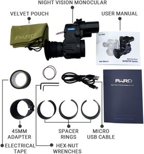 PARD Night Vision Monocular Clip-On Scope – 350m Range, 850nm