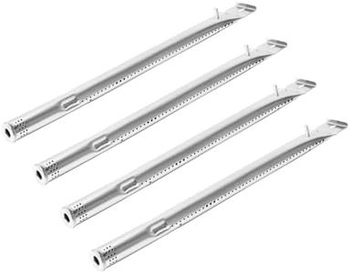 Stainless Steel Grill Burner Tubes Replacement for Charbroil 463246909 463247009, Master Chef 85-3040-4, 85-3041-2, E480, E500, G45301, G45302, G45303,4-Pack
