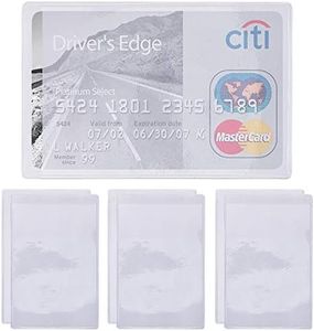 BronaGrand 50pcs Transparent Vertical ID Credit Card Holder Business Card Protector Sleeves