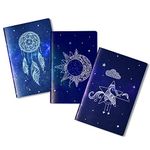 DOODLE Beyond The Stars Soft Bound Set of 3 Notebook Diary (B6, 4.7 X 7 Inches, 80 GSM, 160 Ruled Pages & 80 Blank Pages)