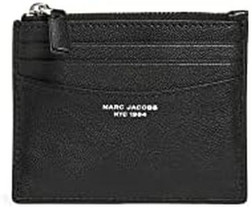 Marc Jacobs Women's The Slim 84 Zip Card Case, Black, One Size, Compact, Minimalist