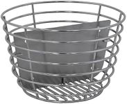 Sunnydaze Kamado Grill Basket - Removable Charcoal Basket with Divider - Fits 18" Kamado Charcoal Grills