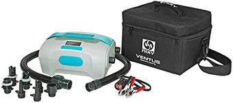 Ventus SUP Pump, iSUP Electric Air Pump for Inflatable Stand Up Paddle Boards by NIXY, 1-20PSI High Pressure, 12V Dual Stage and Auto-Off Function - 7 Nozzles Great for Inflatable SUP, Kayak, and More