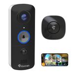 TOUCAN Wireless Video Doorbell V3 with Chime | Video Doorbell with Motion Detection, 5200mAh Battery, 1080p HD Video, 180¡ Ultra-Wide View & Two-Way Audio- Works with Alexa and Google Home- No Monthly