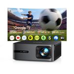 Smart Projector with GoogleTV 14.0, 2500 ANSI FHD 1080P 4K Decode, MEMC,40W Dolby Audio,HDR 10 WiMiUS G2 Movie Projector 2+32GB HDMI 2.1, AI Auto Image, WiFi6 Home Cinema Projector for Bedroom, Garden