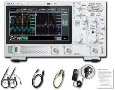 RIGOL Digital Oscilloscope DHO802 70MHz Frequency Band + 12-bit Vertical Resolution + Maximum 1.25 GSa/s Sample Rate + 1000,000 wfms/s Waveform Capture Rate + 2 Analog Channels