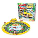 Pressman 8537 Wheels On The Bus Board Game Plays Song While You Sing Along, 5" Yellow