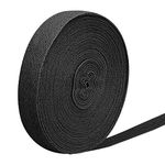 Cotton Tape 15m 20mm Black Herringbone Ribbon Twill Webbing Tape Cotton Bias Binding Tape Sewing Bunting Tape Cotton Ribbon Binding Tape Twill Tape for Sewing Dressmaking Alterations Craft