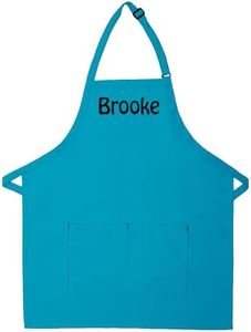 Made in the USA Personalized Embroidered Premium Adult Apron for Men Women Fathers Mothers Day Kitchen BBQ Grilling Gift