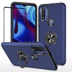 for Motorola G Pure Case with Screen Protctor,Moto G Power 2022 Phone Case,Military-Grade Protective Dual Layer Heavy Duty Cover for Motorola G Pure with Ring Kickstand Car Mout Magnetic (Blue)