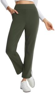 baleaf Women's Fleece Lined Pants 25" Petite Winter Travel Army Green M