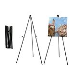 STANDNEE Easel Stand Collapsible Art Tripod Display Artist Black Easel Portable Easel for Art Display, Store Sign and Poster