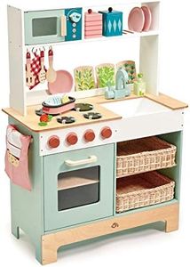 Tenderleaf Toys Wood Play Kitchen Range with Accessories for Children - Pretend Play and Social Development for Kids Ages 3 Years +